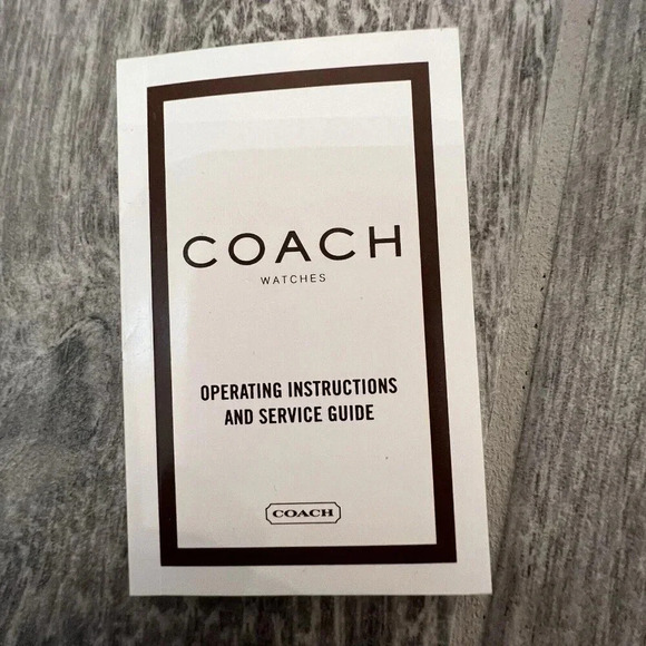 Coach Women’s Watch Round Face Leather Band Brown White NWT - Picture 5 of 6